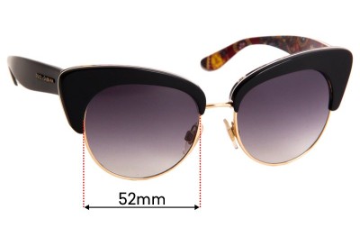 Dolce & Gabbana DG4277 Replacement Lenses 52mm wide 