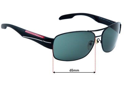 Prada SPS53NA Replacement Lenses 65mm wide 