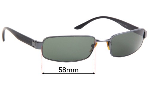Ray Ban RB3256 Replacement Lenses 58mm wide 