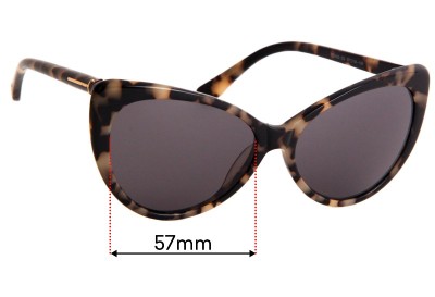 Tom Ford FT0303  Replacement Lenses 57mm wide 