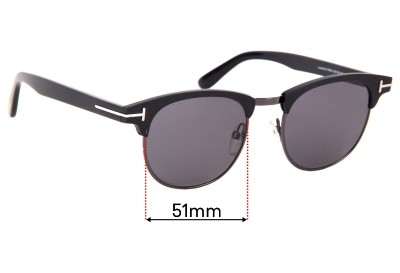 Tom Ford Laurent-02 TF623 Replacement Lenses 51mm wide 