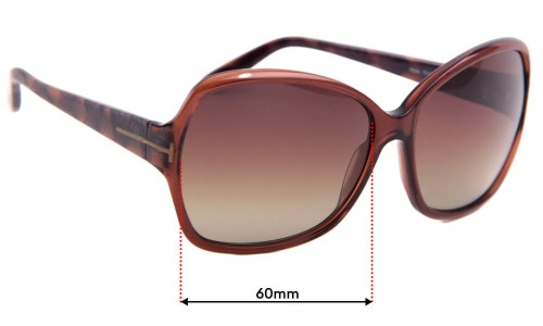 Tom Ford Nicola TF229 New Sunglass Lenses - 60mm wide 