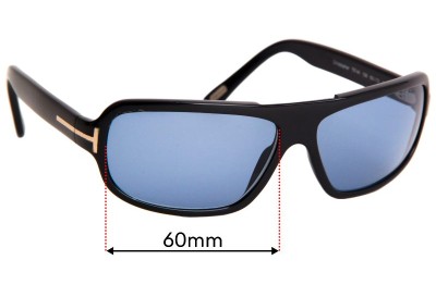 Tom Ford Christopher TF44 Replacement Lenses 60mm wide 