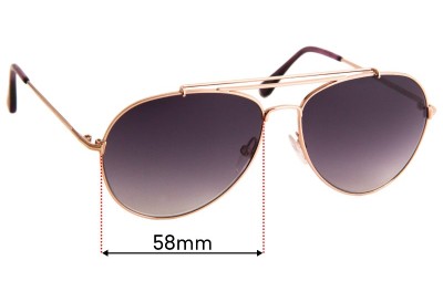 Tom Ford Indiana TF497 Replacement Lenses 58mm wide 