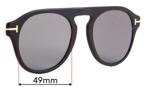 Tom Ford TF5533-B Clip on  Replacement Lenses 49mm wide 