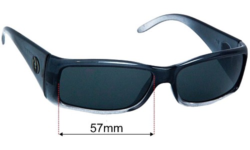 Electric HI FI Replacement Lenses 57mm wide - Side View 