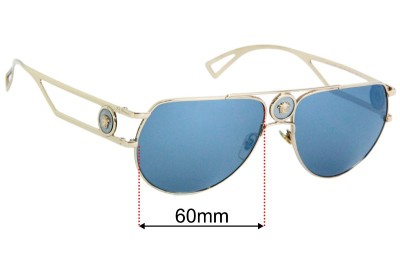 Versace MOD 2225 Replacement Lenses 60mm wide 