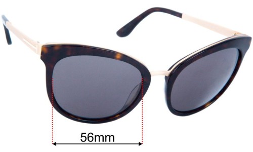 Tom Ford Emma TF461 Replacement Lenses 56mm wide 