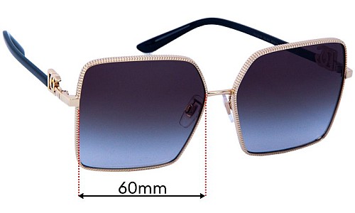 Sunglass Fix Replacement Lenses Dolce & Gabbana DG2279 - 60mm Wide 