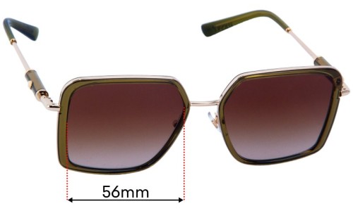 Sunglass Fix Replacement Lenses Versace VE2261 - 56mm Wide 