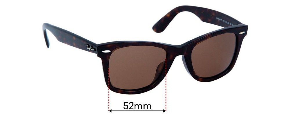 Ray Ban RB2140-F Wayfarer 52mm Replacement Lenses