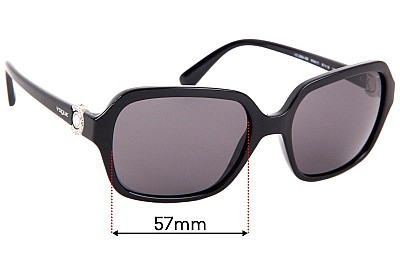 Vogue  VO2994-SB Replacement Lenses 57mm wide 