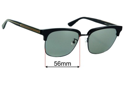 Gucci GG0382S Replacement Lenses 56mm wide 