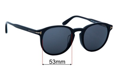 Tom Ford Dante TF834-F Replacement Lenses 53mm wide 