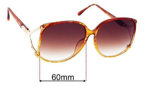 Christian Dior 2496A Replacement Lenses 60mm wide 