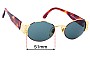 Sunglass Fix Replacement Lenses for Fendi FS 252 - 51mm Wide 