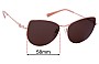 Sunglass Fix Lentes de Repuesto para Michael Kors MK1062 La Paz - 58mm Wide 