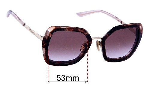 Prada SPR53Y Replacement Lenses 53mm wide 