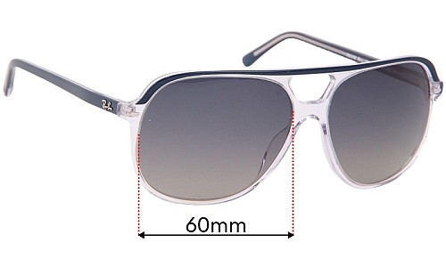 Ray Ban RB2198 Bill Replacement Lenses 60mm wide 