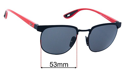 Ray Ban RB3698-M Scuderia Ferrari Collection Replacement Lenses 53mm wide 