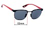 Sunglass Fix Replacement Lenses for Ray Ban RB3698-M Scuderia Ferrari Collection - 53mm Wide 