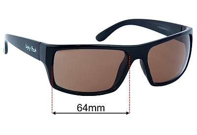 Ugly Fish P 1202 Replacement Lenses 64mm wide 