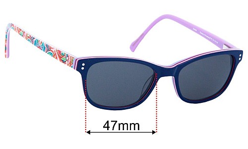 Vera Bradley Delilah Lentes de Repuesto 47mm wide 