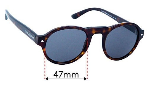 Giorgio Armani AR 8055 Replacement Lenses 47mm wide 