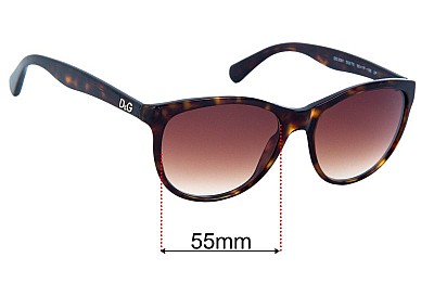 Dolce & Gabbana DD3091 Replacement Lenses 55mm wide 