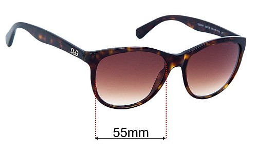 Dolce & Gabbana DG3091 Replacement Lenses 55mm wide 