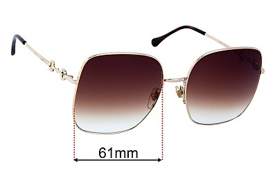 Gucci GG0879S Replacement Lenses 61mm wide 