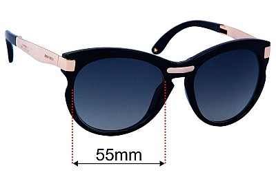 Jimmy Choo Lana/S Replacement Lenses 55mm wide 