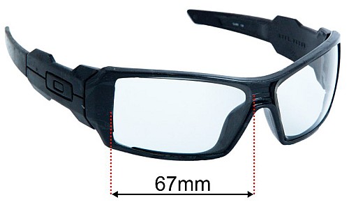 Oakley Oil Rig Replacement Lenses 67mm wide 