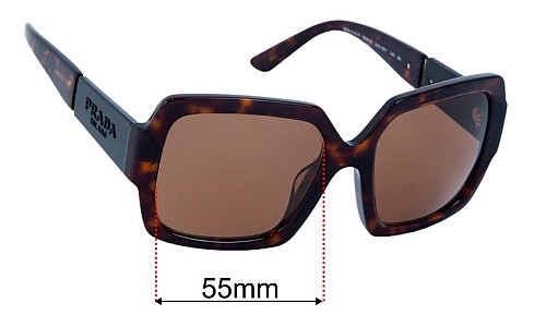 Prada SPR21X-F Replacement Lenses 55mm wide 