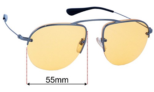 Prada SPR58O Replacement Lenses 55mm wide 