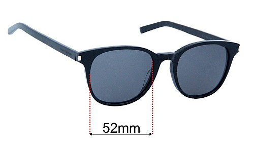 Saint Laurent  SL 527 Replacement Lenses 52mm wide 