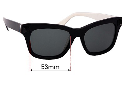 Valentino V670S Replacement Lenses 53mm wide 