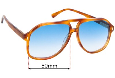 Gucci GG1042S Replacement Lenses 60mm wide 