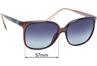 Gucci GG3696/S Replacement Lenses 57mm wide 