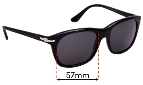 Sunglass Fix Replacement Lenses for Persol 3101-S - 57mm Wide 