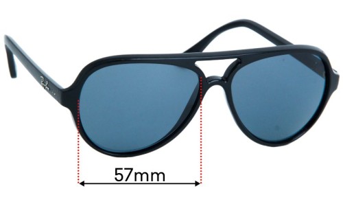 Sunglass Fix Replacement Lenses for Ray Ban RB4125 Cats 5000 - 57mm Wide 