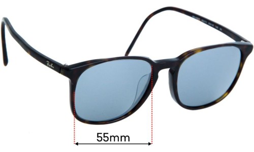 Ray Ban RB4387F (Low Bridge Fit) Replacement Lenses 55mm wide 