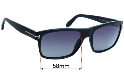 Tom Ford August TF678 Replacement Lenses 58mm wide 