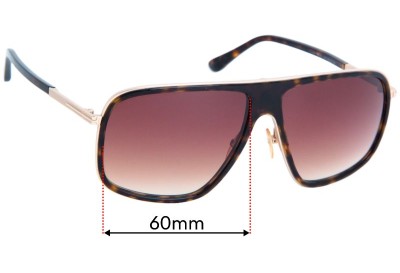 Tom Ford Quentin TF463 Replacement Lenses 60mm wide 