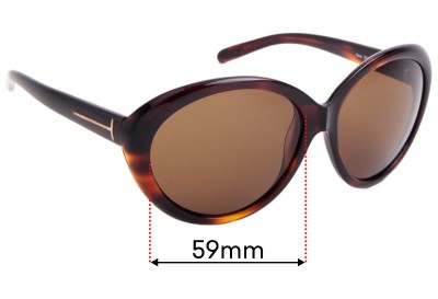 Tom Ford Rania TF169 Replacement Lenses 59mm wide 