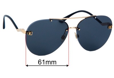 Dolce & Gabbana DG2272 Replacement Lenses 61mm wide 