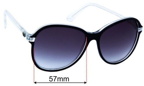 Gucci GG3193/S Replacement Lenses 57mm wide 