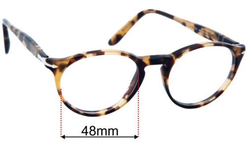 Persol 3092-V Replacement Lenses 48mm wide 