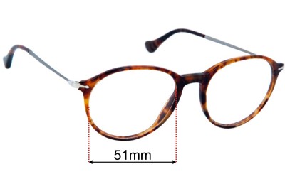 Persol 3125-V Replacement Lenses 51mm wide 