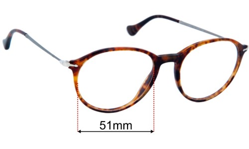 Persol 3125-V Replacement Lenses 51mm wide 